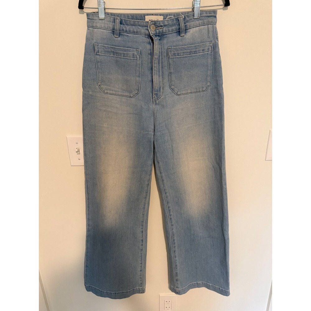 Rollas High Rise‎ Wide Leg Sailor Jeans Light Wash Blue Organic Cotton Size 29